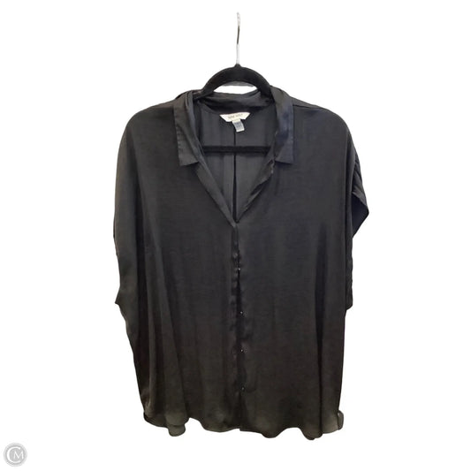 Blouse Short Sleeve By Nine West Apparel In Black, Size: 3x