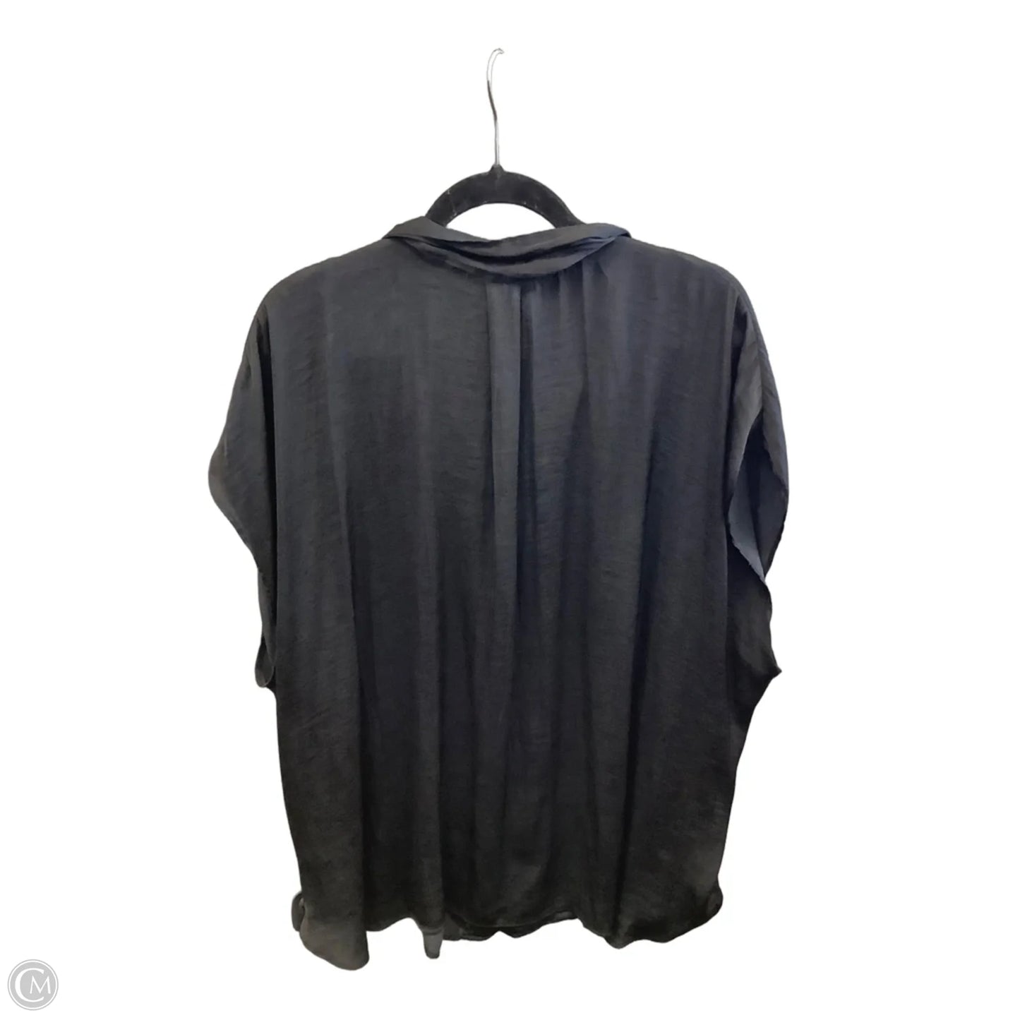 Blouse Short Sleeve By Nine West Apparel In Black, Size: 3x