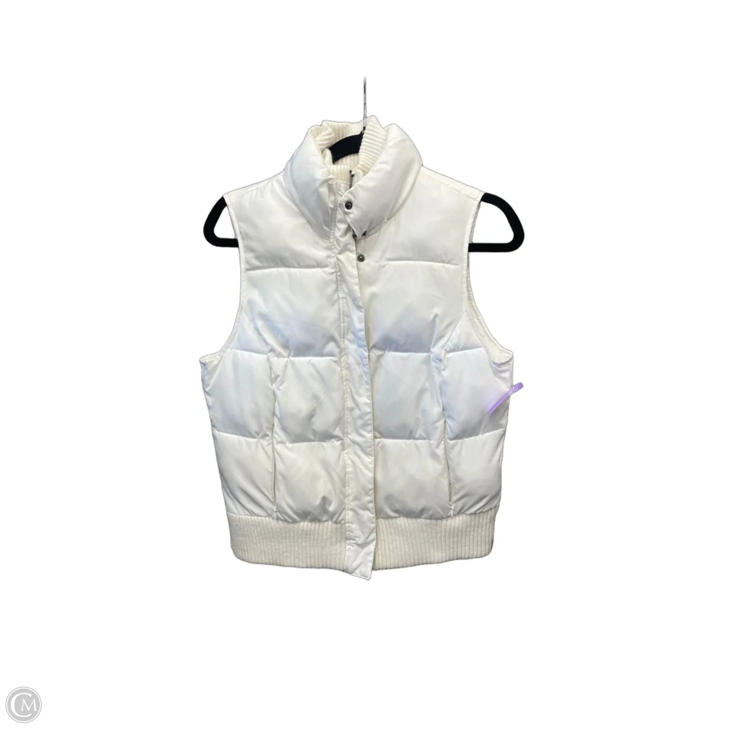 Vest Puffer & Quilted By Merona In White, Size: M