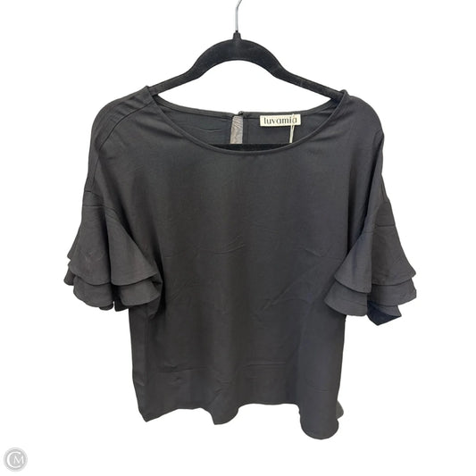 Top Short Sleeve By Clothes Mentor In Black, Size: L