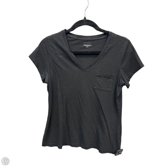 Top Short Sleeve Basic By Max Studio In Black, Size: M