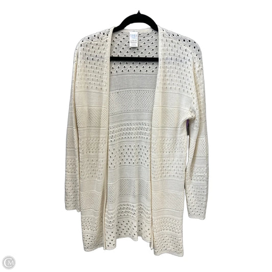 Sweater Cardigan By Time And Tru In Cream, Size: L