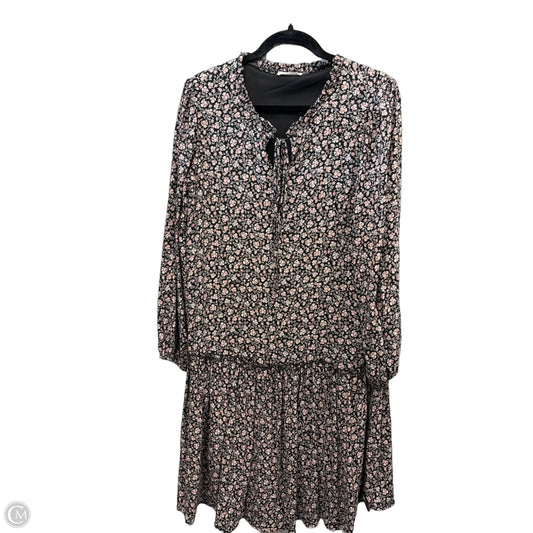 Dress Casual Midi By Orange Creek In Black & Pink, Size: M
