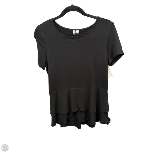 Top Short Sleeve By Elle In Black, Size: S