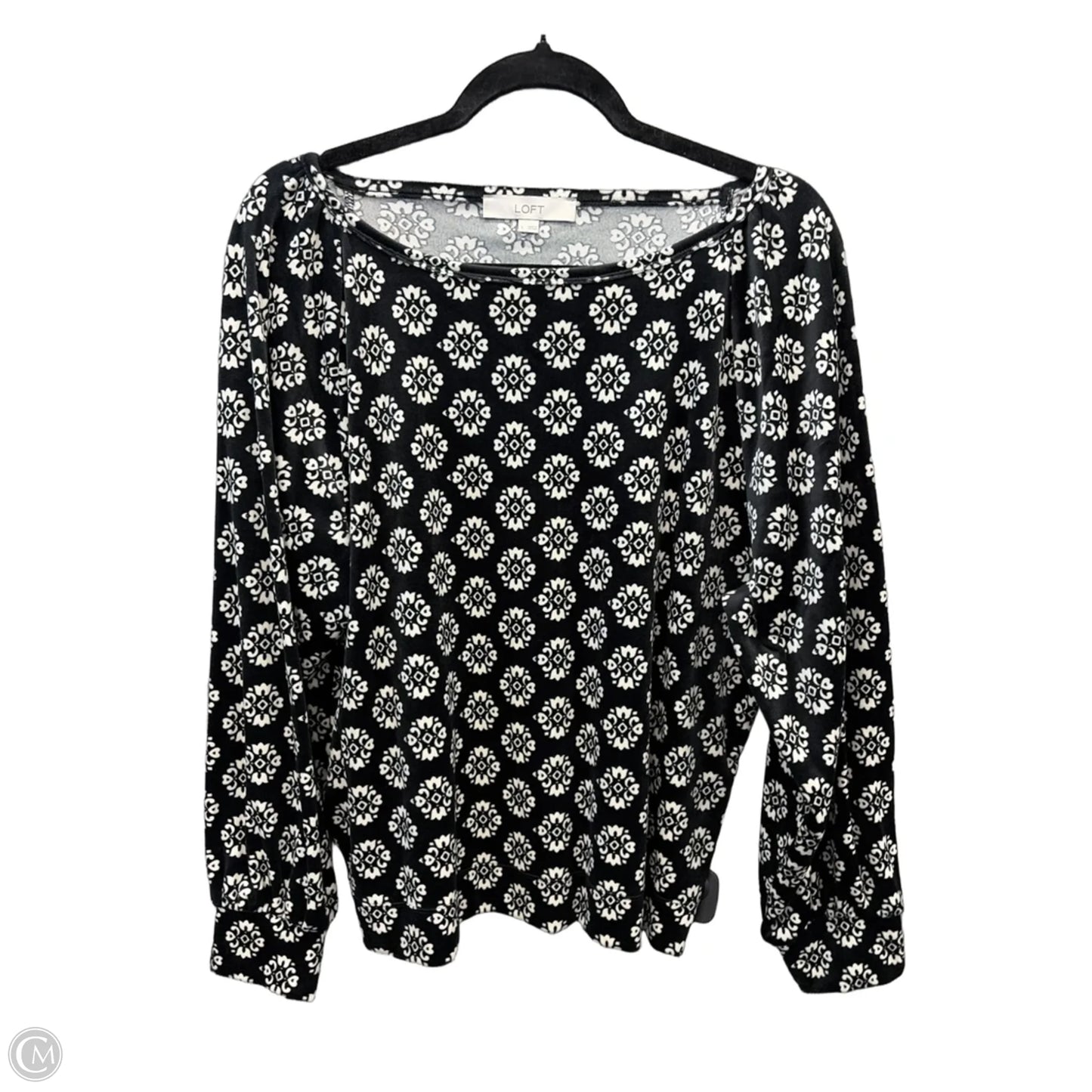 Top Long Sleeve By Loft In Black, Size: L