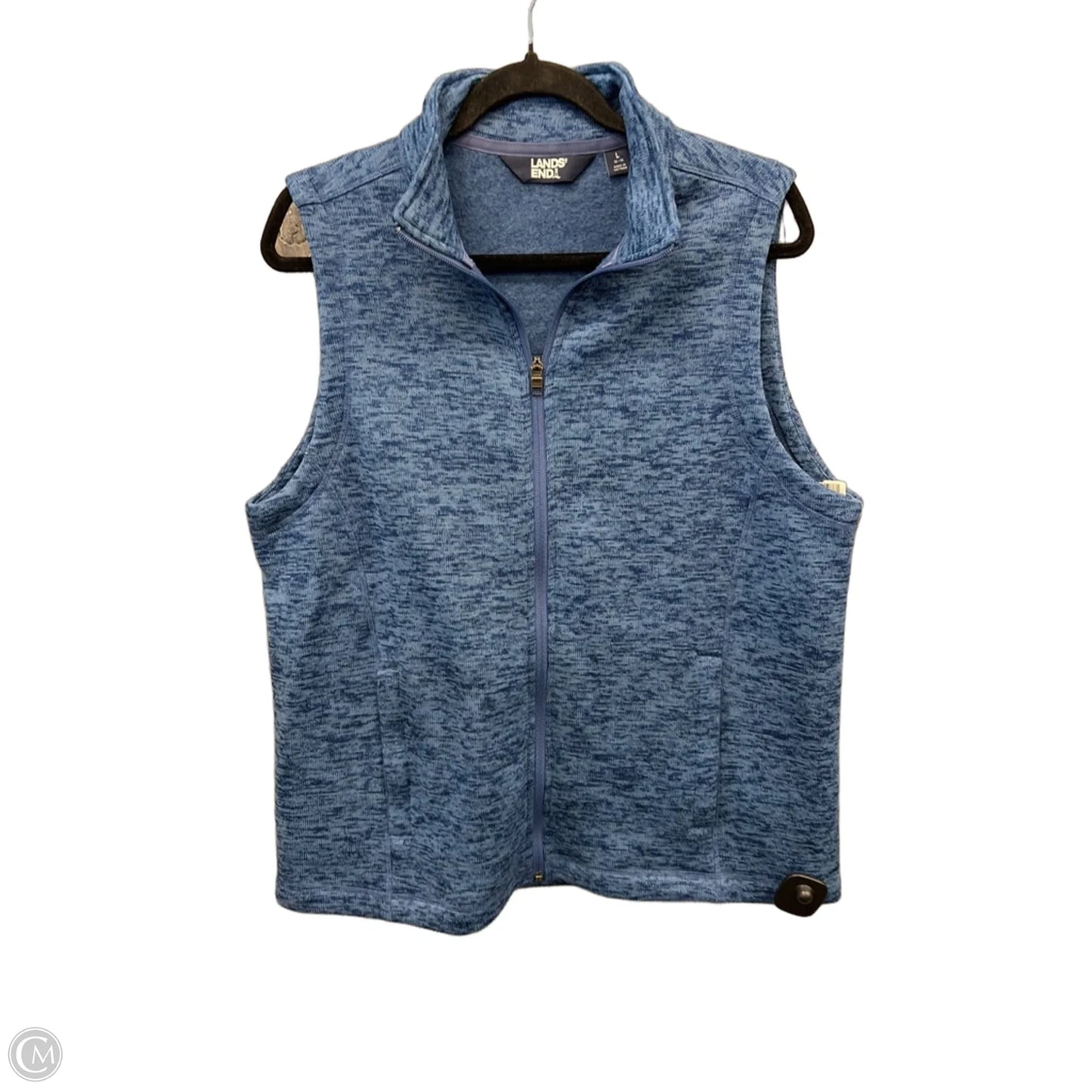 Vest Fleece By Lands End In Blue, Size: L