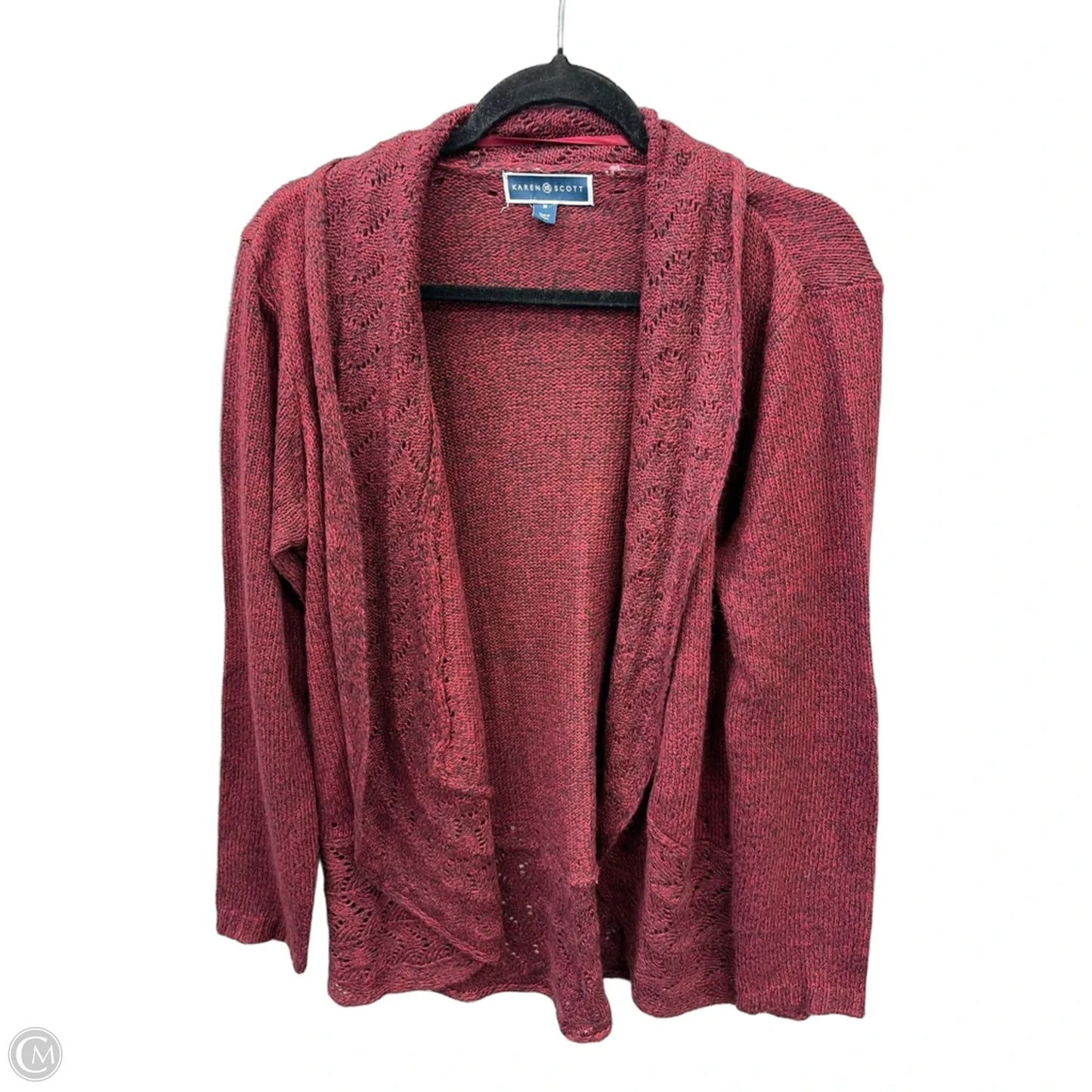 Sweater Cardigan By Karen Scott In Red, Size: M