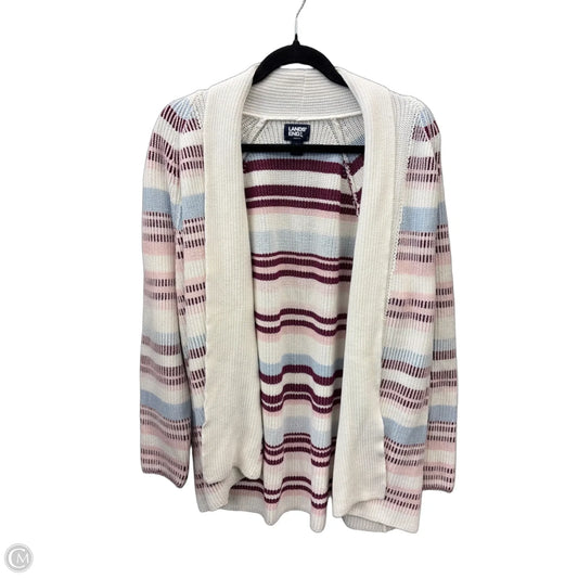 Sweater Cardigan By Lands End In Multi-colored, Size: L
