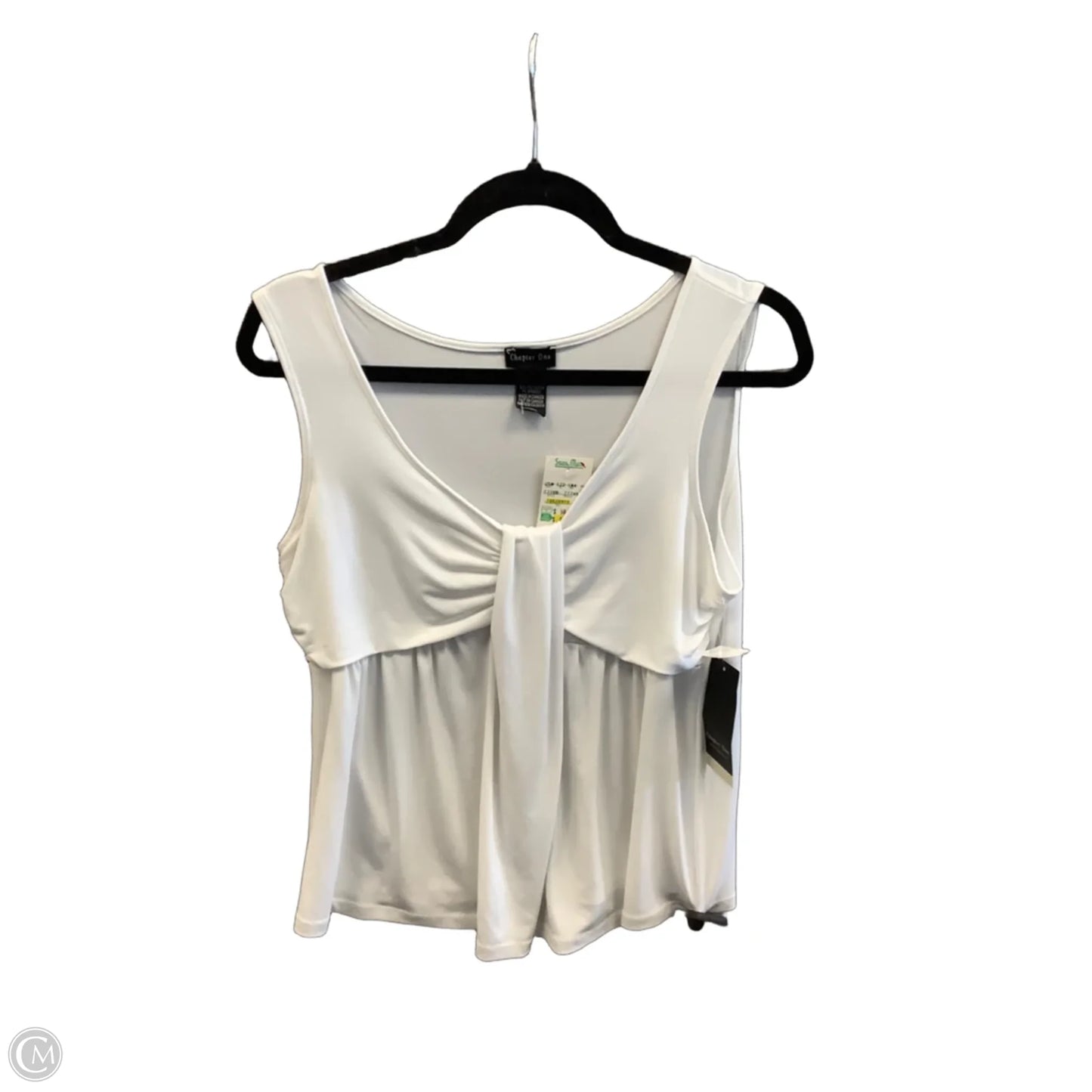 Top Sleeveless By Clothes Mentor In White, Size: L