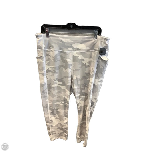 Athletic Leggings Capris By Athletic Works In Grey, Size: Xxl