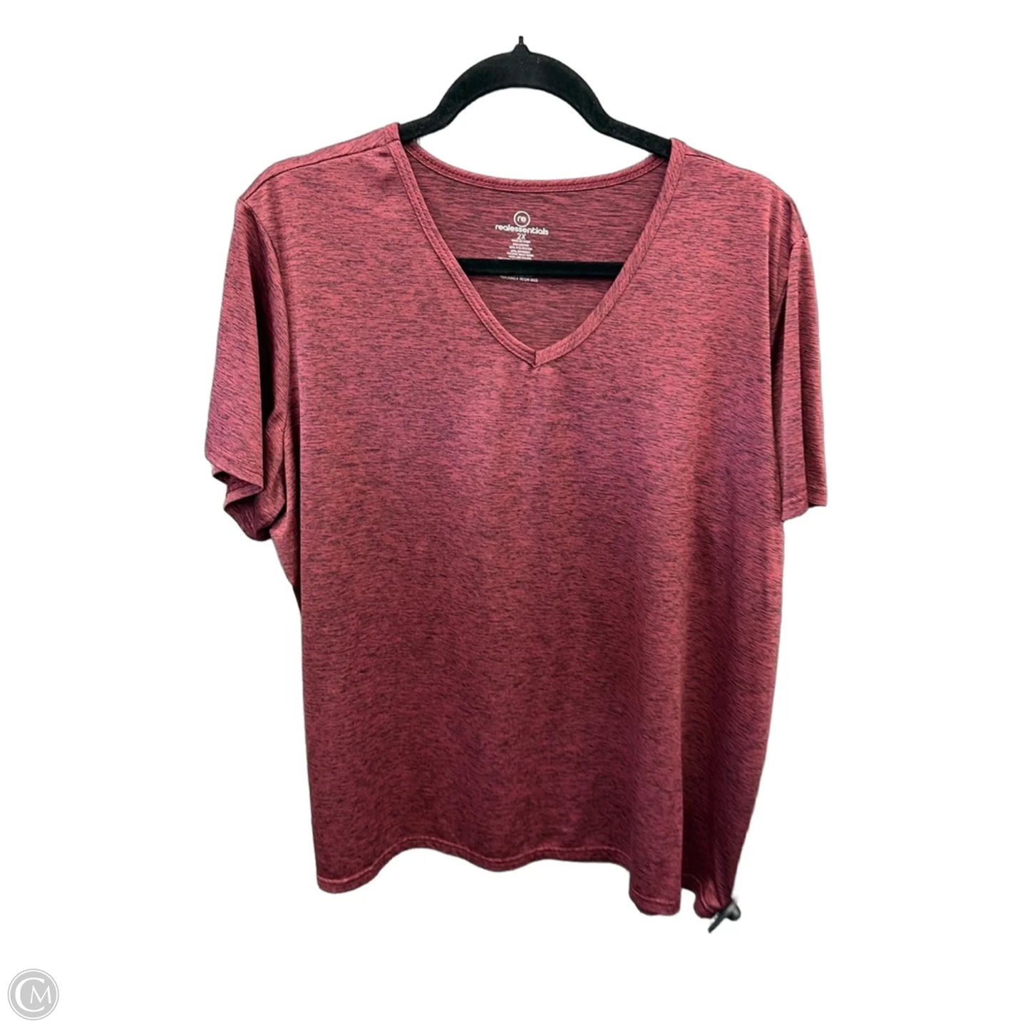 Athletic Top Short Sleeve By Clothes Mentor In Red, Size: 2x