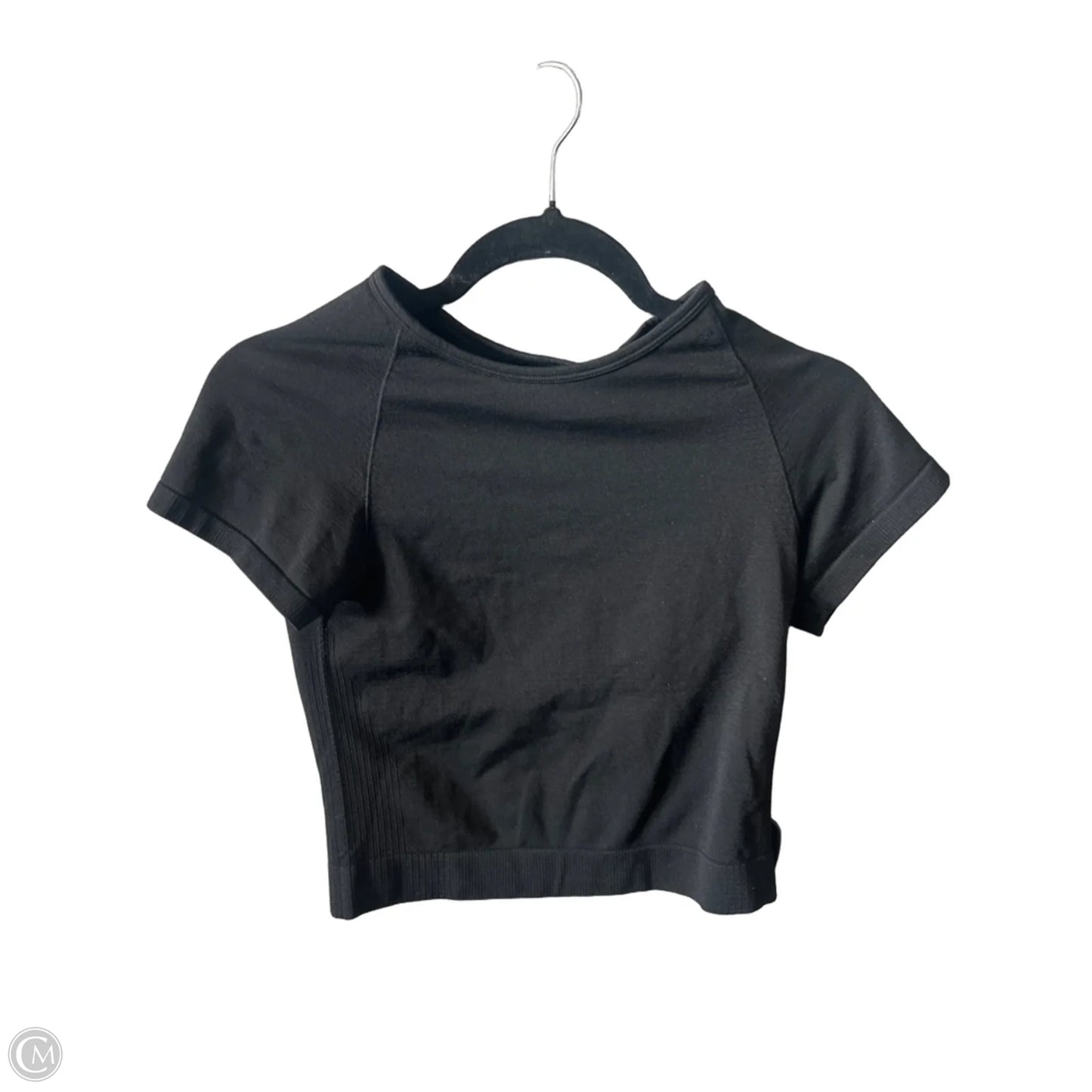 Athletic Top Short Sleeve By Pink In Black, Size: M