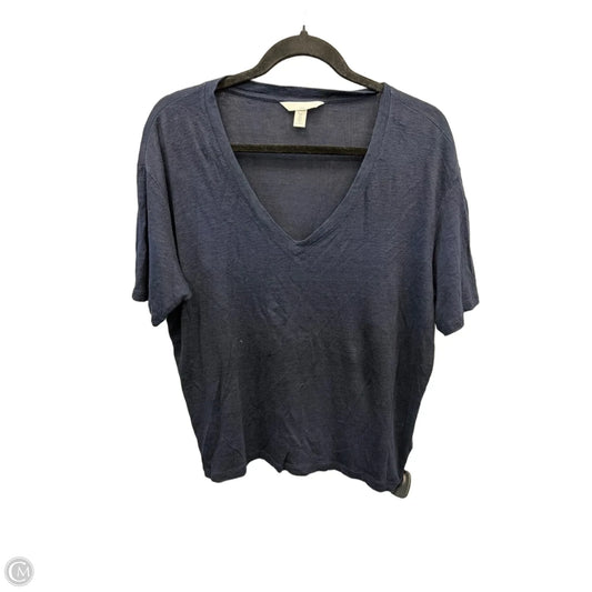 Top Short Sleeve By H&m In Navy, Size: L