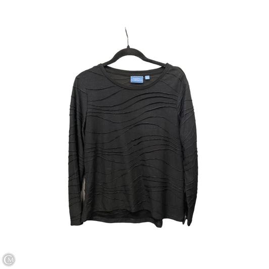 Top Long Sleeve By Simply Vera In Black & Blue, Size: L
