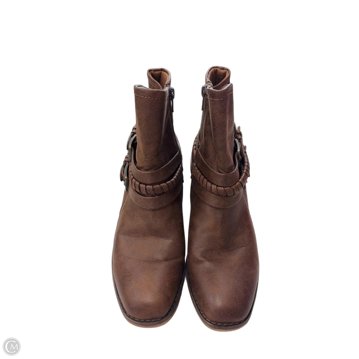 Boots Mid-calf Flats By Bare Traps In Brown, Size: 7.5