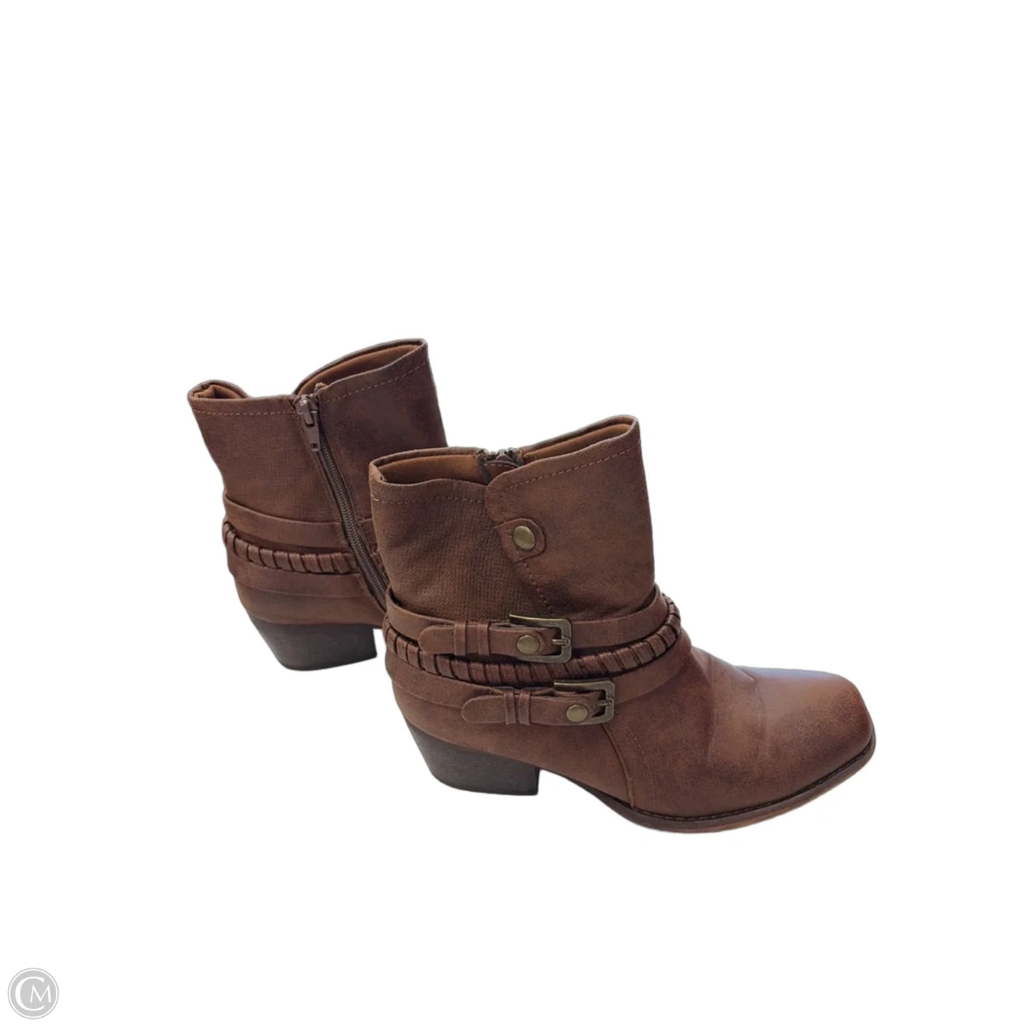 Boots Mid-calf Flats By Bare Traps In Brown, Size: 7.5