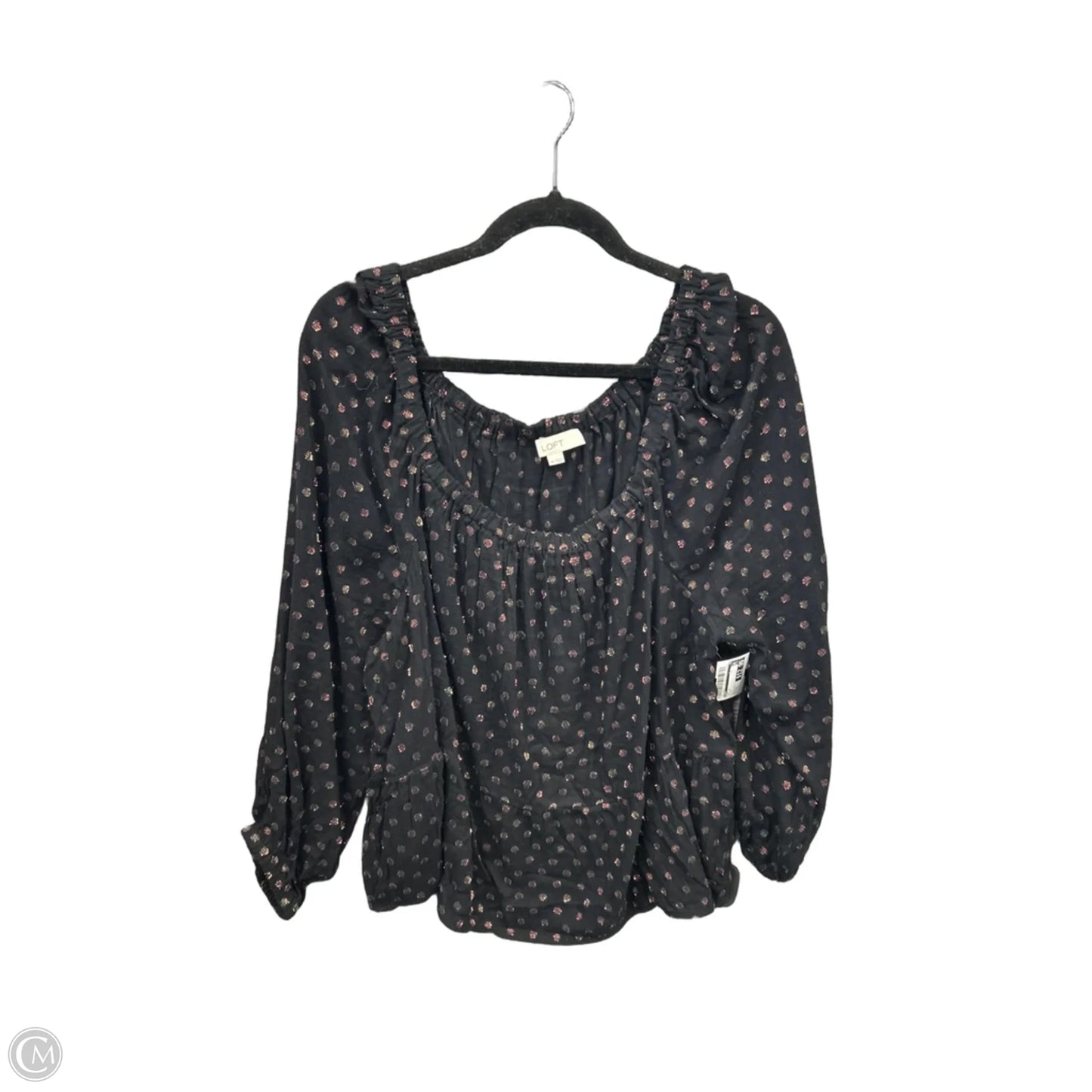 Top Long Sleeve By Loft In Black, Size: Xl
