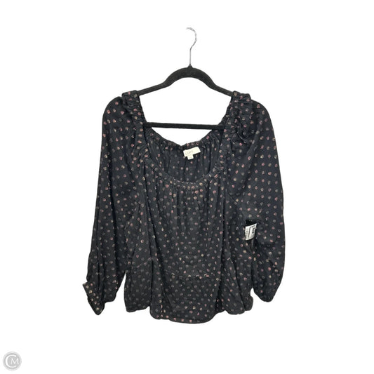 Top Long Sleeve By Loft In Black, Size: Xl
