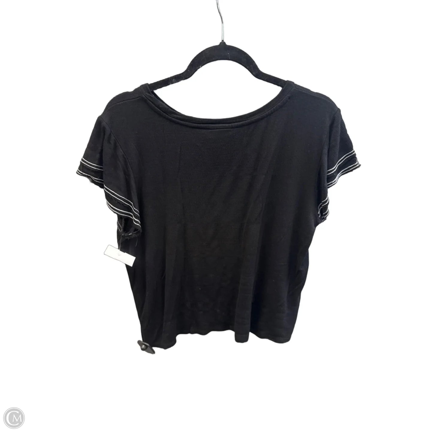 Top Short Sleeve By Bobeau In Black, Size: S