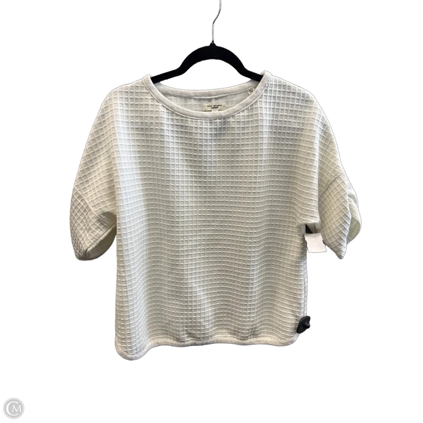 Top Short Sleeve By Max Studio In White, Size: S