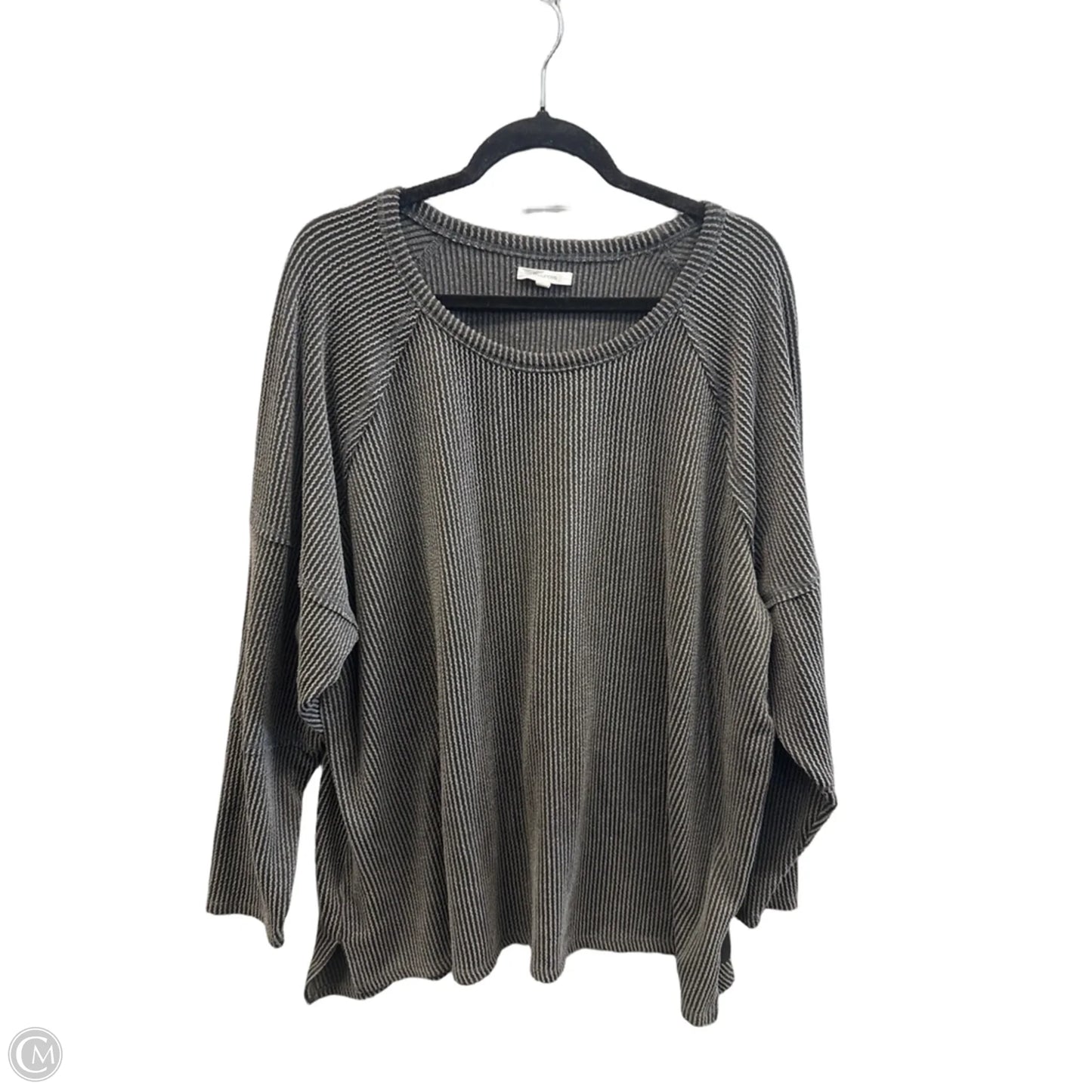 Top Long Sleeve By Maurices In Grey, Size: 3x
