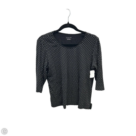Top Long Sleeve By Christopher And Banks In Black, Size: L