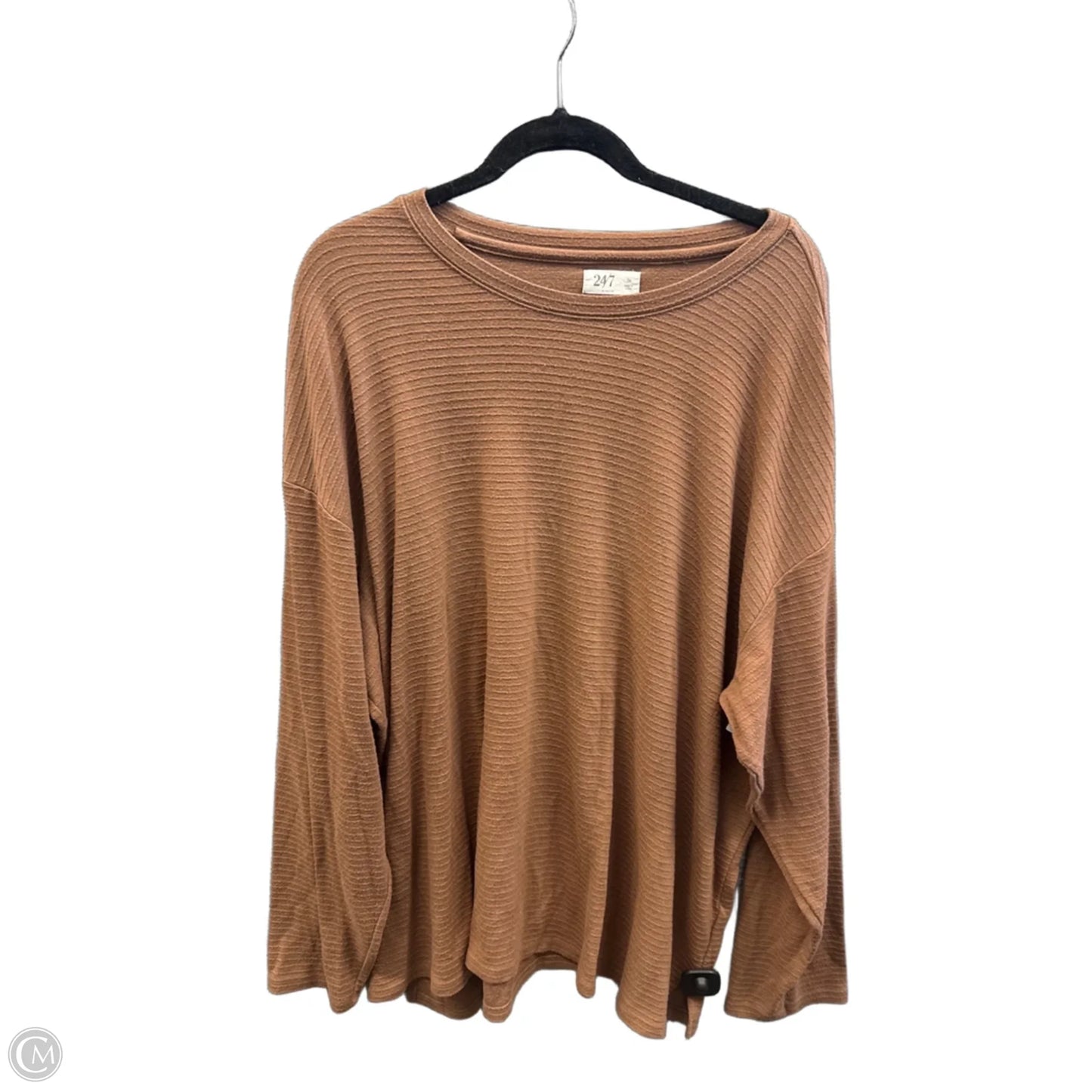 Top Long Sleeve By Maurices In Brown, Size: 3x