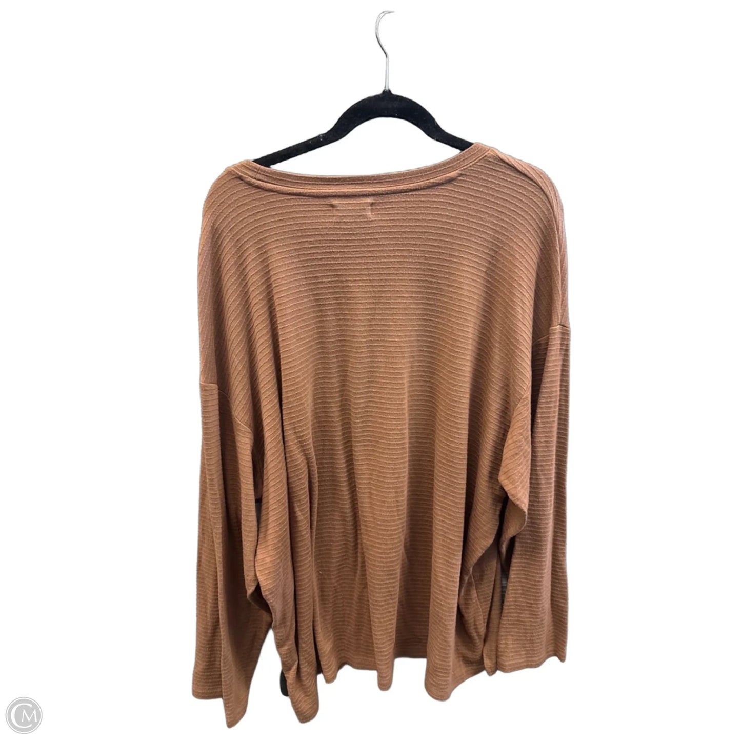 Top Long Sleeve By Maurices In Brown, Size: 3x