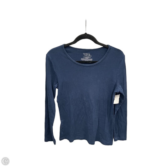 Top Long Sleeve Basic By Time And Tru In Navy, Size: L
