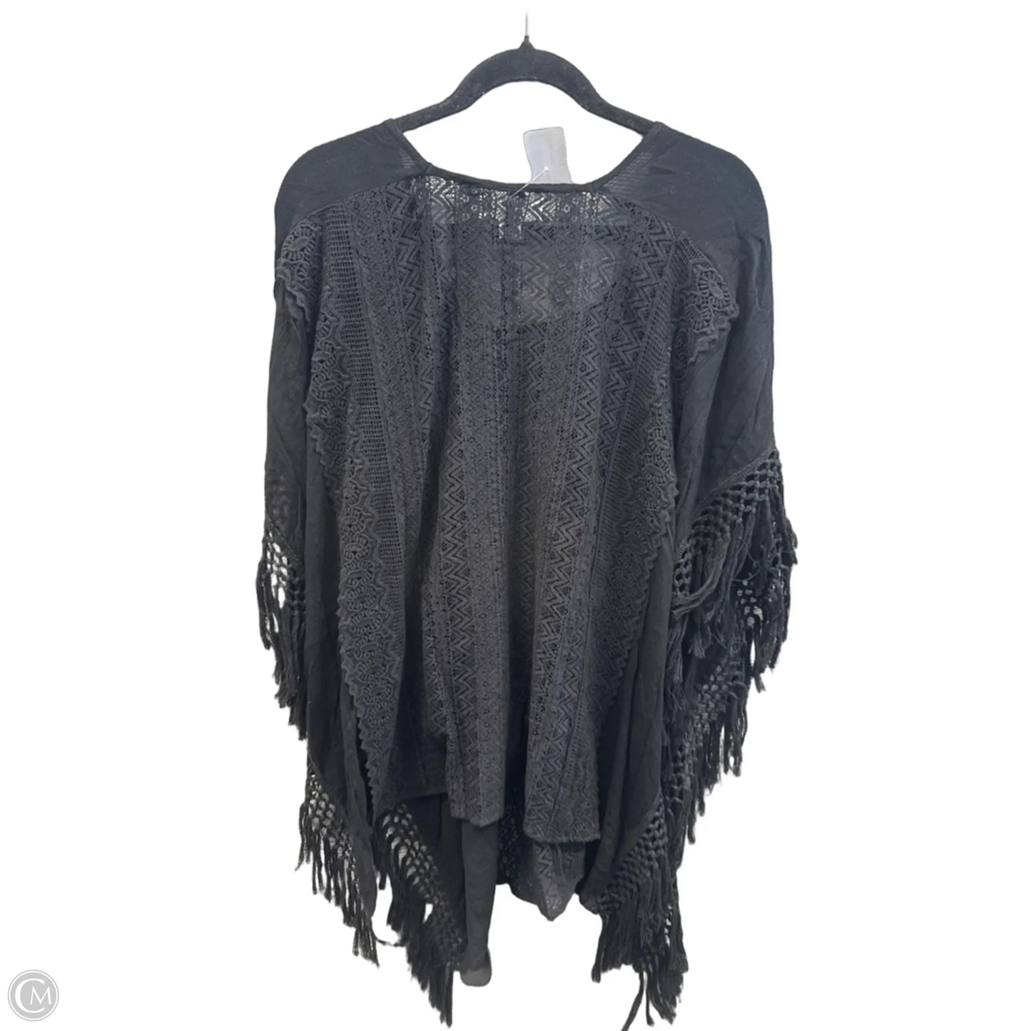 Poncho By Band Of Gypsies In Black, Size: Osfm