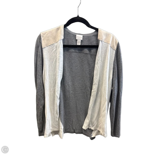 Cardigan By Chicos In Grey & Tan, Size: M