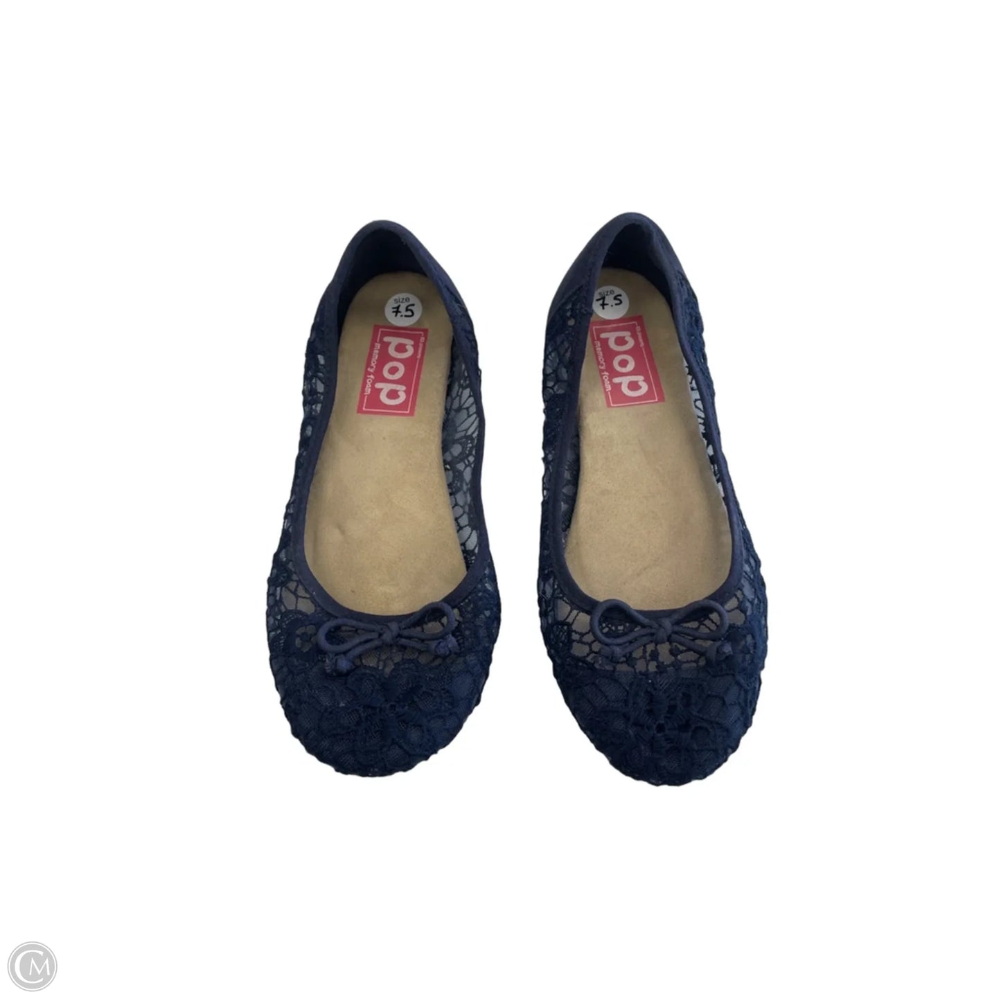 Shoes Flats By Clothes Mentor In Navy, Size: 7.5
