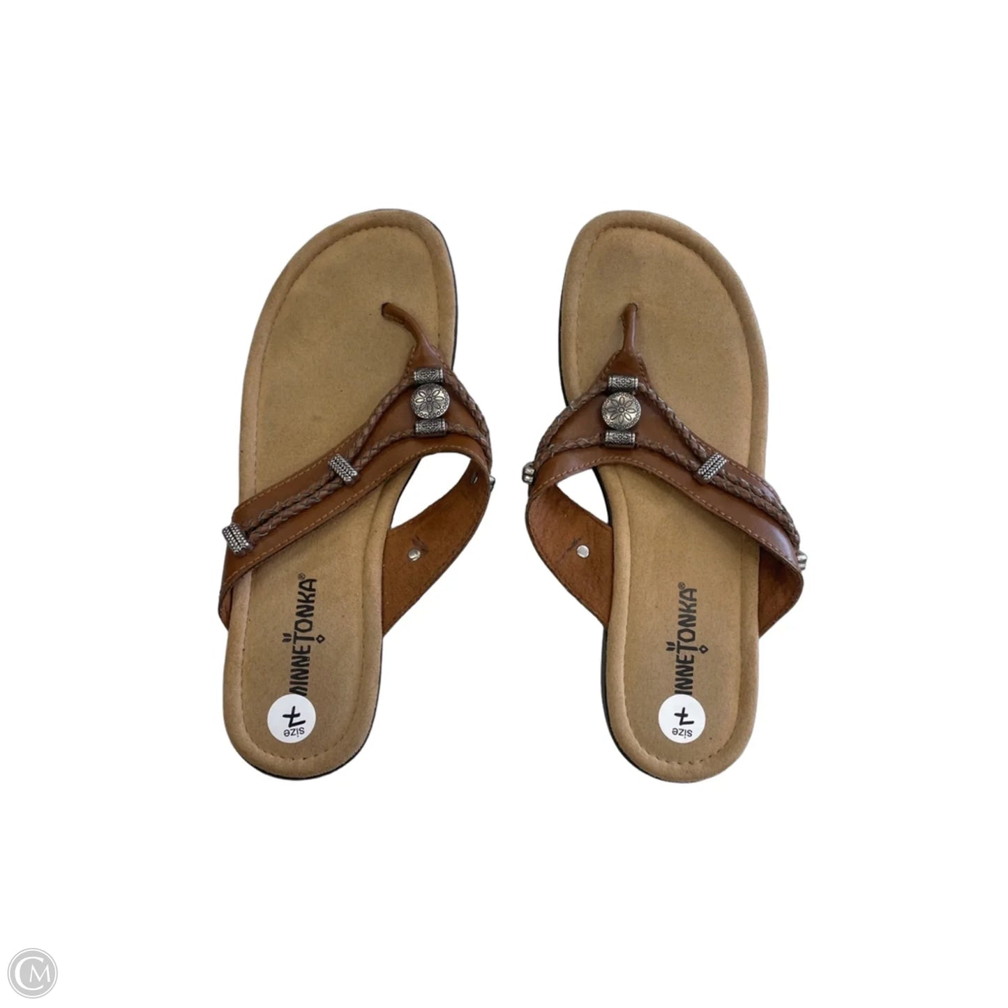 Sandals Flats By Minnetonka In Brown, Size: 7