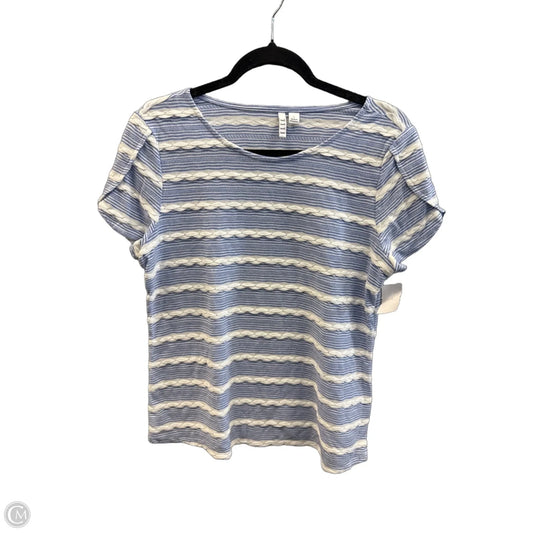 Top Short Sleeve By Elle In Blue, Size: L