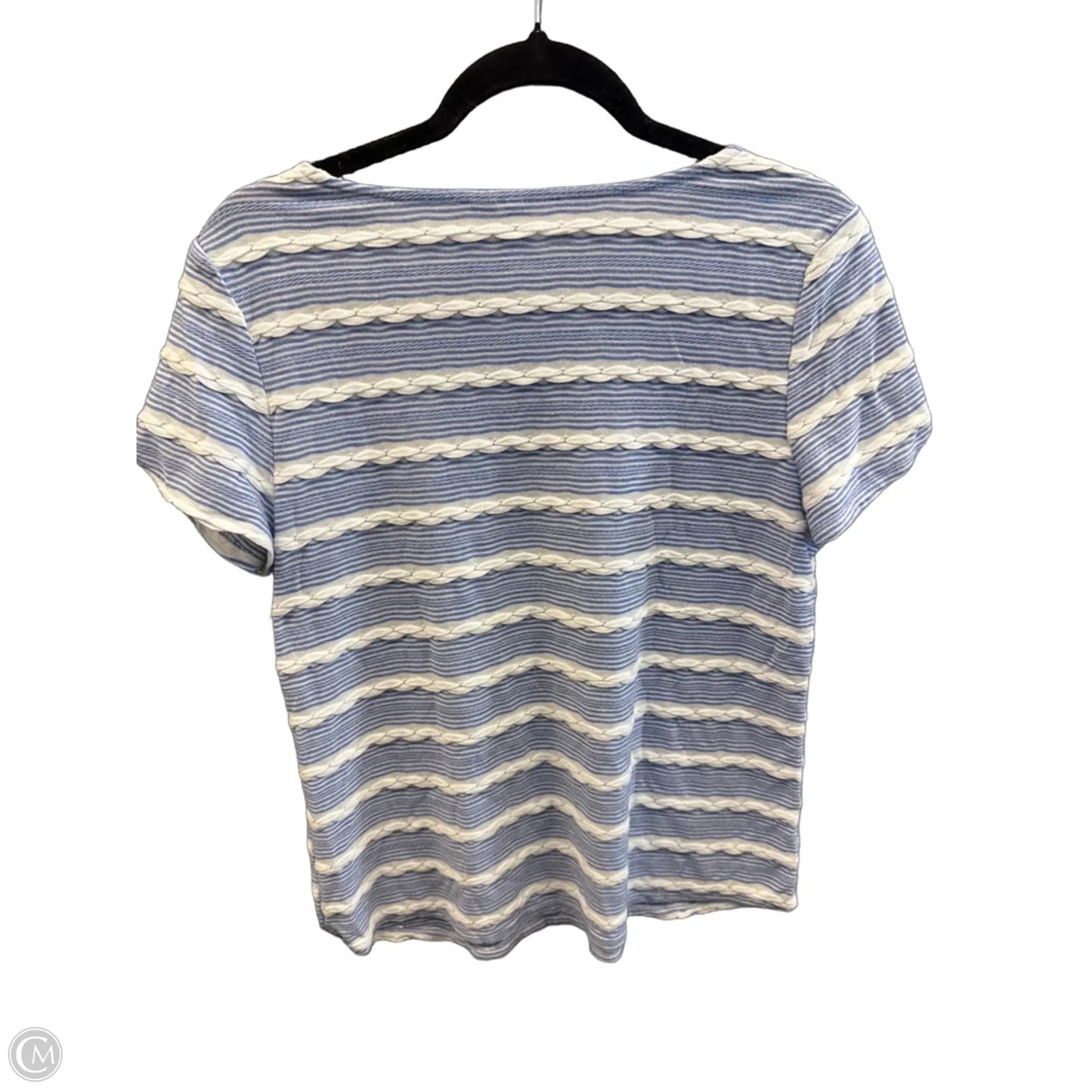 Top Short Sleeve By Elle In Blue, Size: L