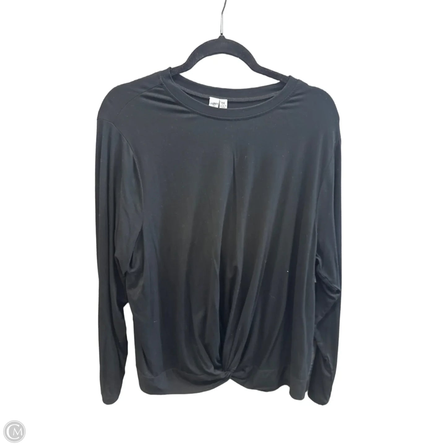 Top Long Sleeve By Grace + Karma In Black, Size: 1x