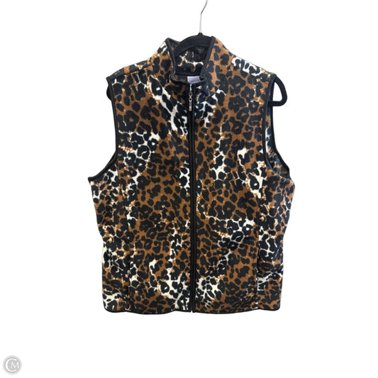Vest Fleece By Laura Scott In Animal Print, Size: 1x