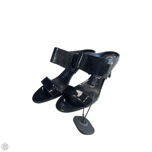 Sandals Heels Stiletto By Calvin Klein In Black, Size: 8