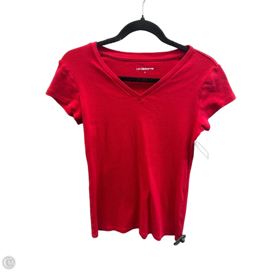 Top Short Sleeve Basic By Liz Claiborne In Red, Size: S