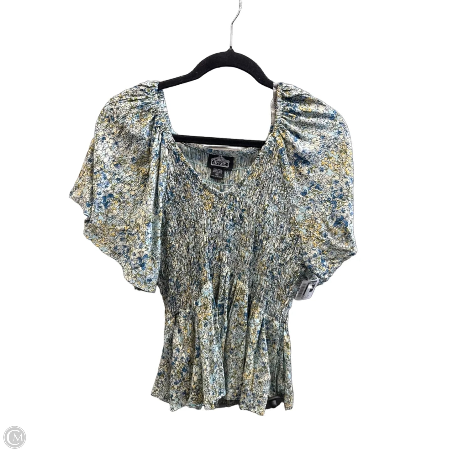 Top Short Sleeve By Angie In Blue, Size: Xl