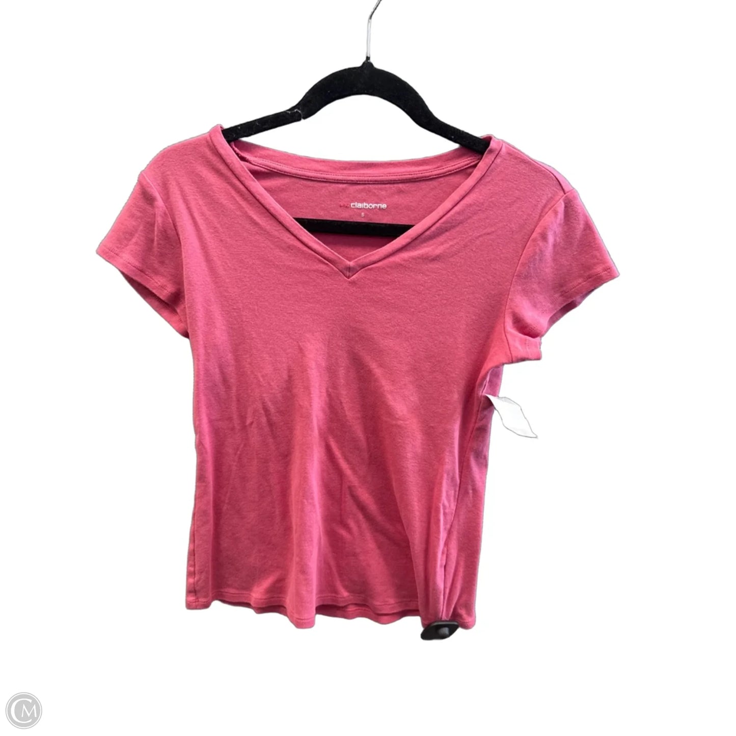 Top Short Sleeve Basic By Liz Claiborne In Pink, Size: S