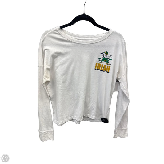 Top Long Sleeve By Clothes Mentor In White, Size: S