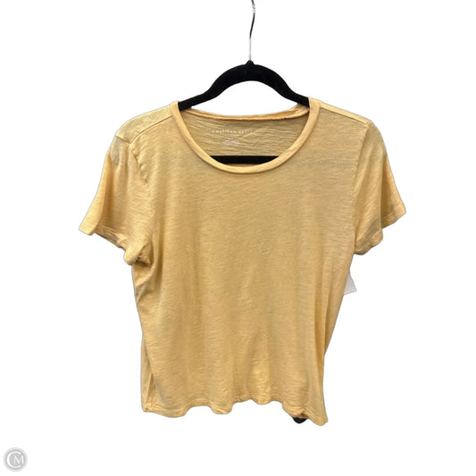 Top Short Sleeve By American Eagle In Yellow, Size: M