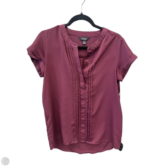 Top Short Sleeve By Simply Vera In Maroon, Size: S