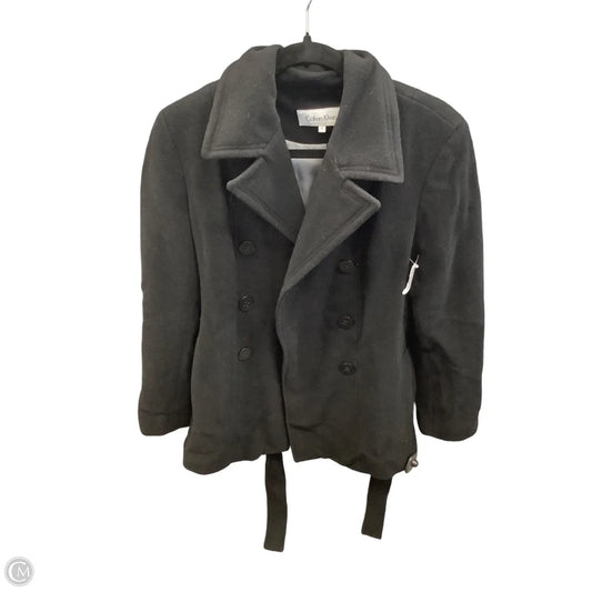 Coat Peacoat By Calvin Klein In Black, Size: S
