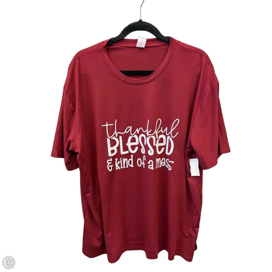 Top Short Sleeve By Clothes Mentor In Red, Size: 2x