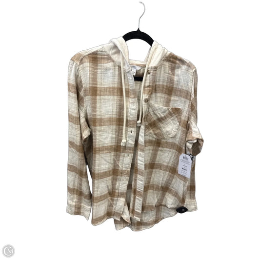 Top Long Sleeve By Time And Tru In Tan, Size: L
