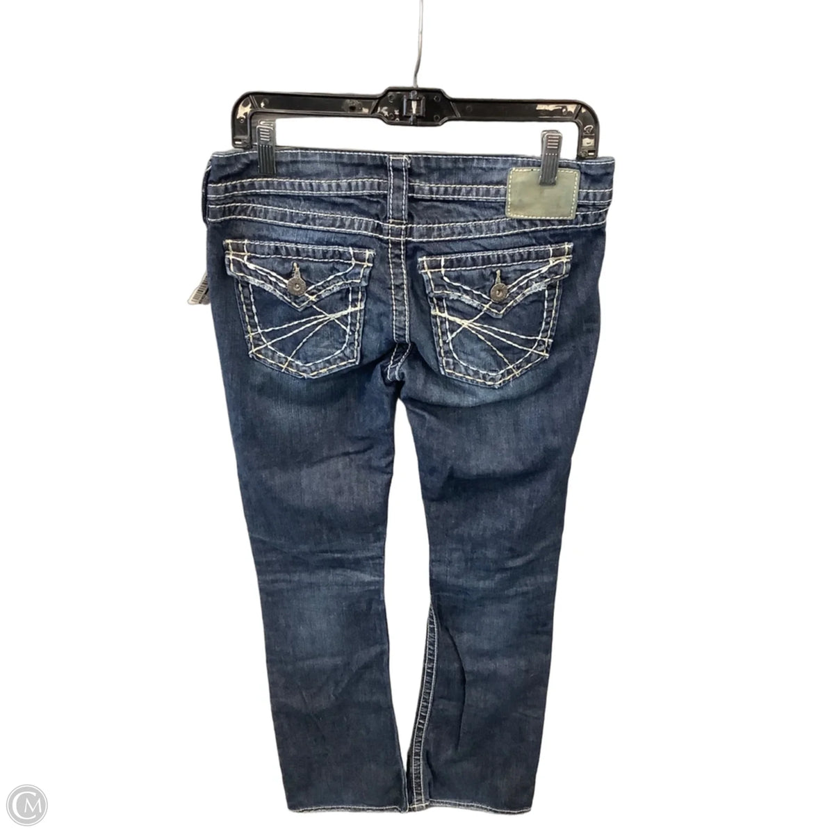 Jeans Boot Cut By Silver In Blue Denim, Size: 4