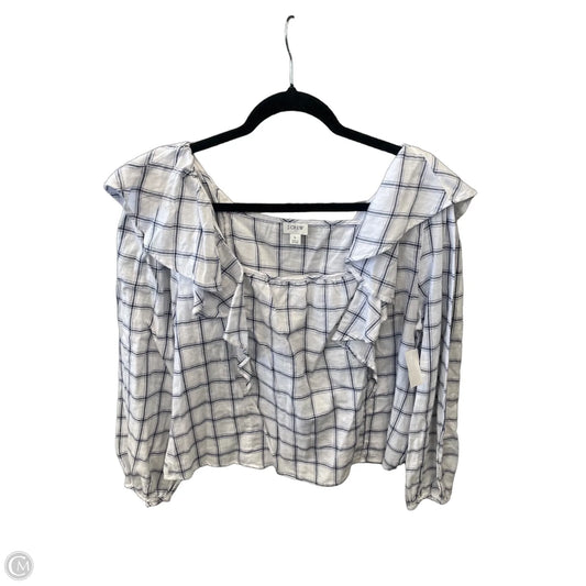 Top Long Sleeve By J. Crew In White, Size: L