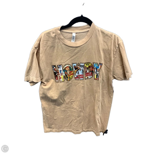Top Short Sleeve By American Apparel In Yellow, Size: M